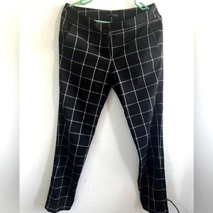 Size 6 checkered black dress pants